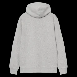Hot Carhartt WIP Hooded Script Embrodery Sweatshirt, , M Grey Heather/White
