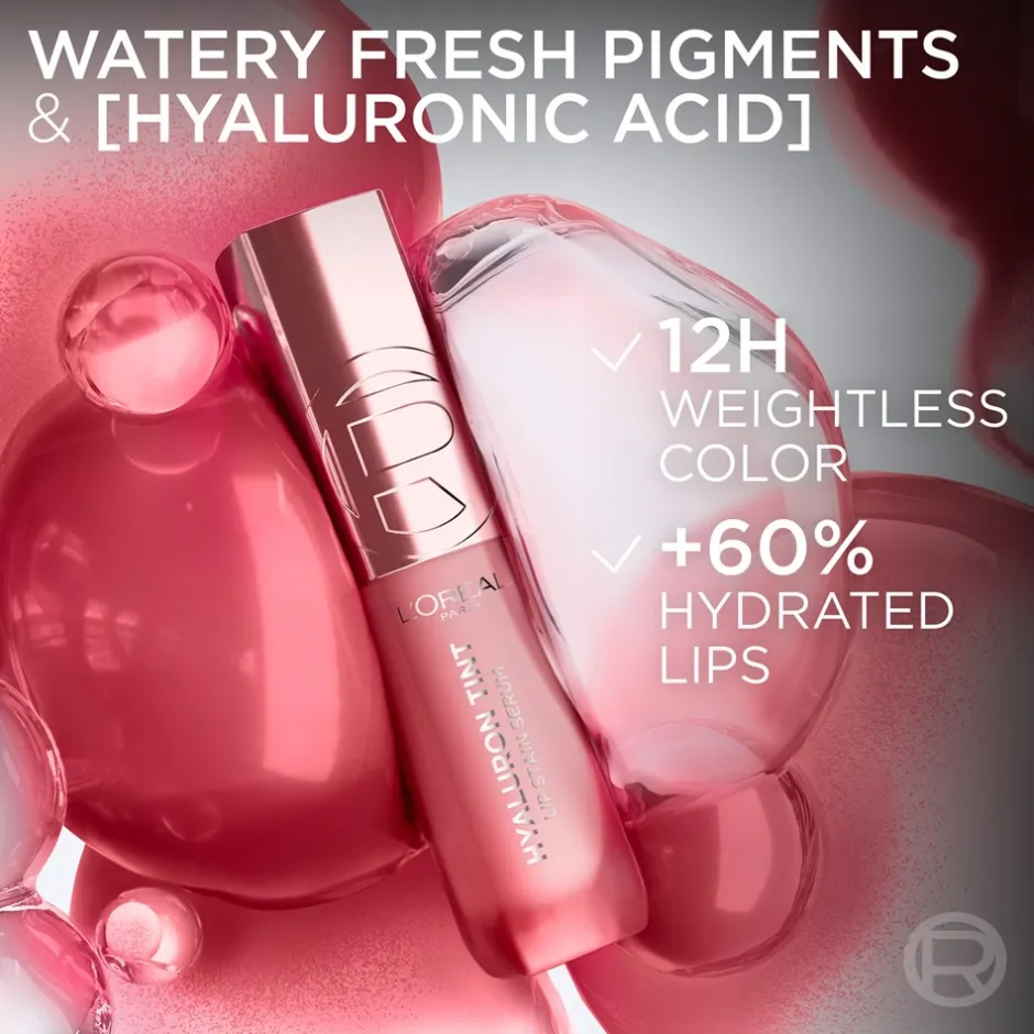 L'Oreal Paris Hyaluron Tint Lip Stain Serum, 490 Berry Julie