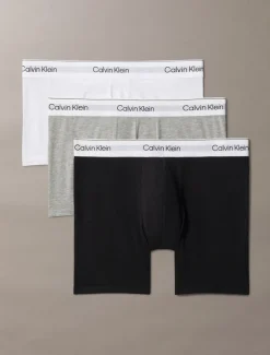 Calvin Klein Icon Cotton Stretch 3-pak Boxerbriefs, , XL Grey Heather/White/Black