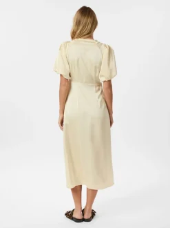 Best Neo Noir Illana Heavy Sateen Kjole, , 38 Light Yellow