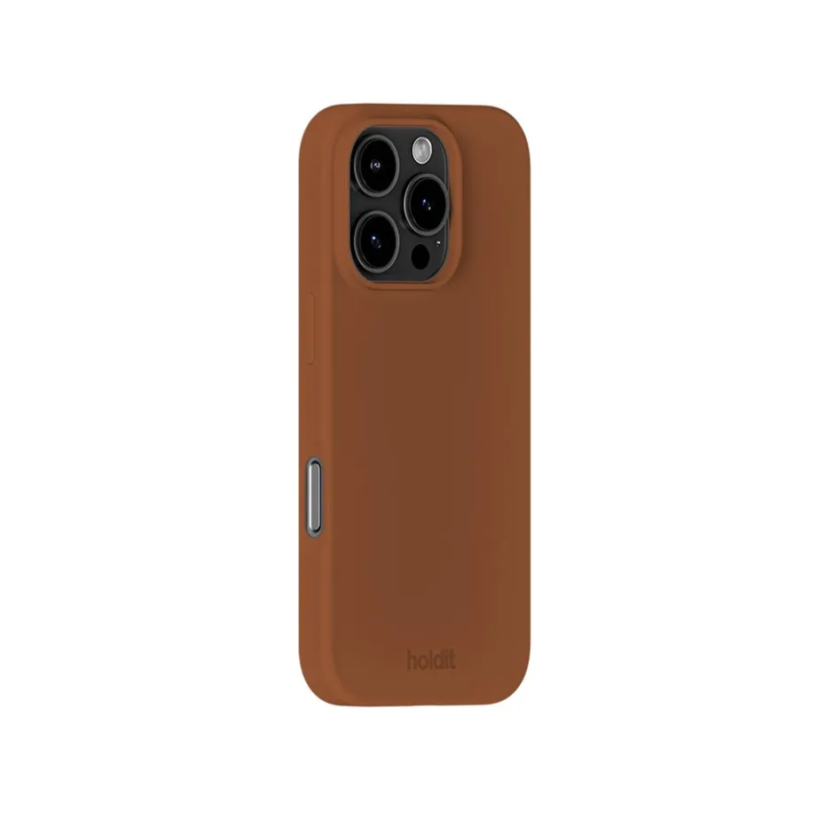Outlet holdit Iphone 16 Pro Silikone Cover, Almond Brown