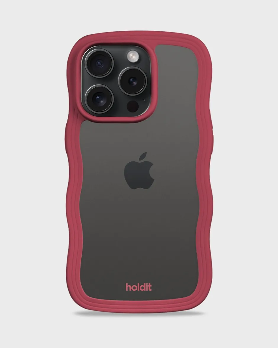 holdit Iphone 15 Pro Transparent Wavy Cover,*Dame Mobilcovers|Mobilcovers