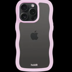 Hot holdit Iphone 15 Pro Transparent Wavy Cover, Lilac/Transparent