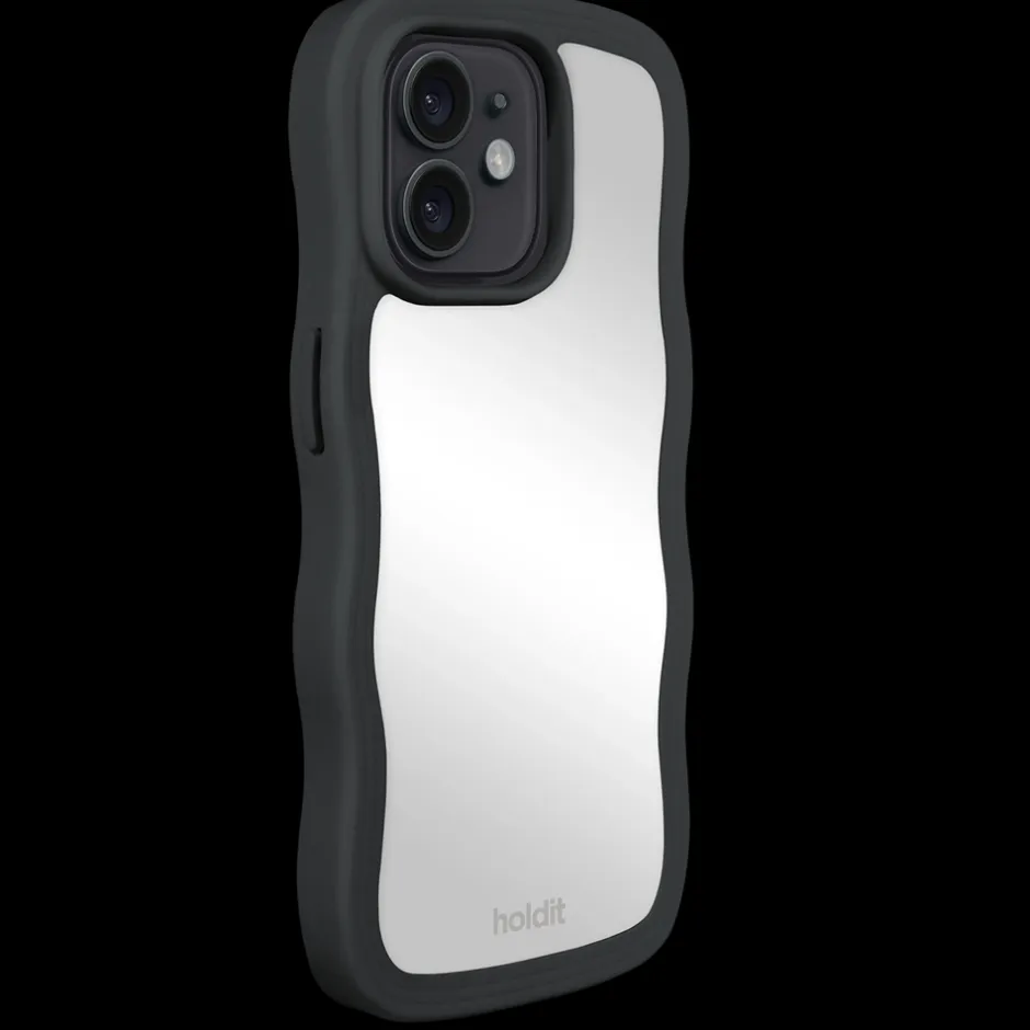Discount holdit Iphone 12/12 Pro Wavy Cover, Black/Mirror
