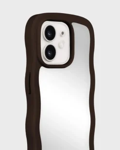 Online holdit Iphone 15/14/13 Wavy Cover, Chocolate/Mirror