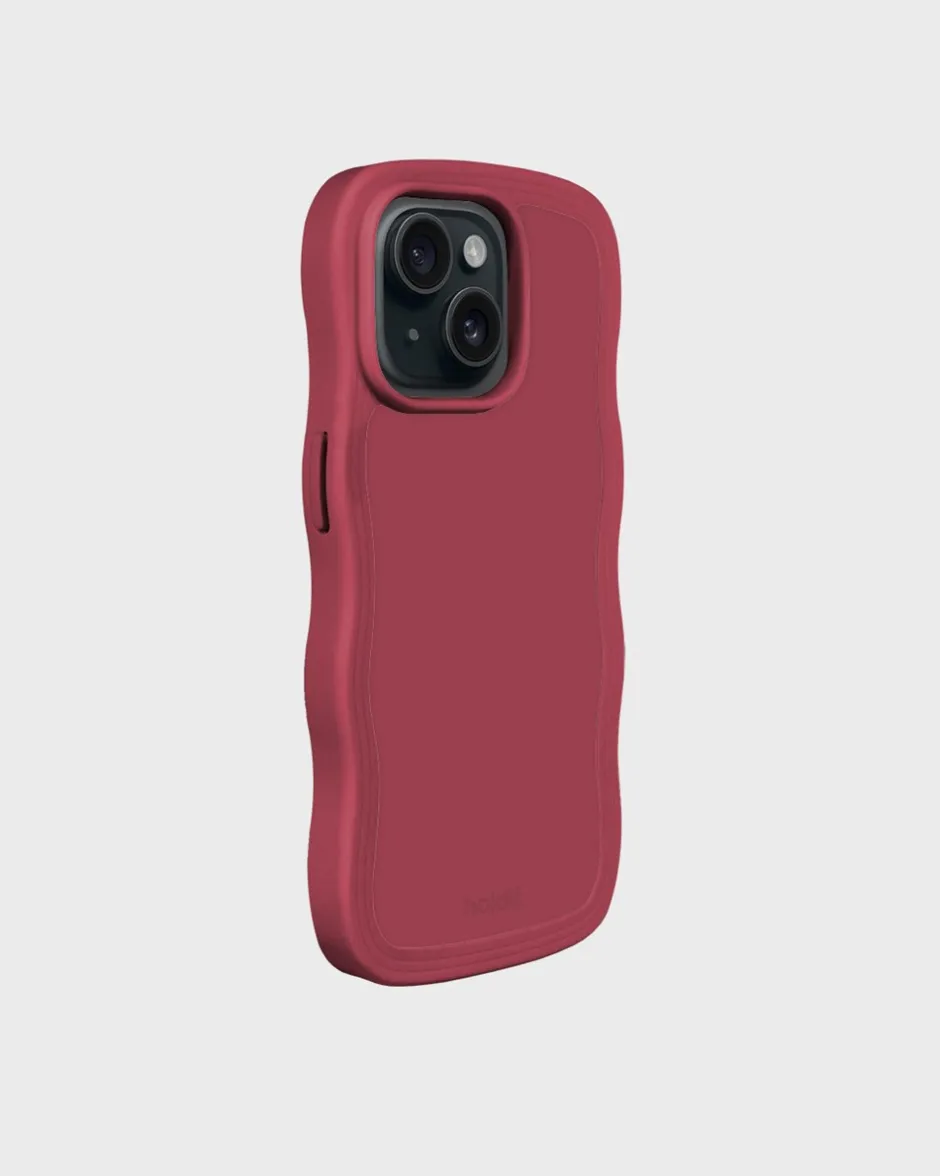 Outlet holdit Iphone 15/14/13 Wavy Cover, Red Velvet