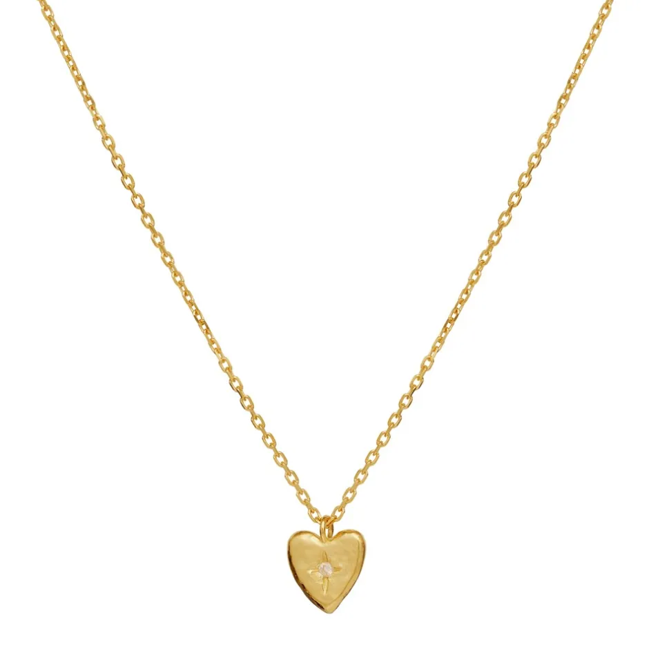 Discount Maanesten Ira Halskæde, , 40 cm Gold Plated