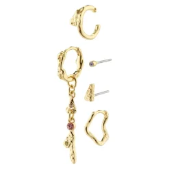 Sale Pilgrim Irene 5-pak Øreringe, Gold Plated