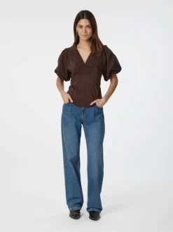 Neo Noir Irina Poplin Bluse, , 36*Dame Bluser & Skjorter