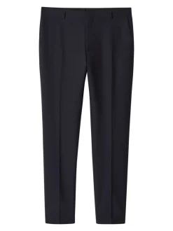 New Calvin Klein Italian Wool Blend Slim Habitbukser, , 56 Dark Sapphire