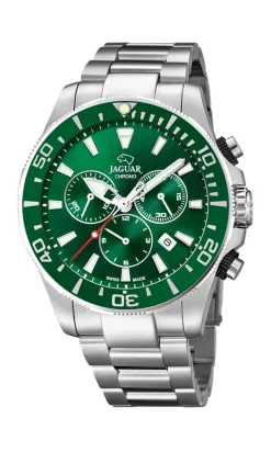 Jaguar J861 Herreur, Stål/Grøn, 43 mm* Ure