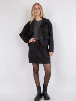 New Neo Noir Janet Structure Nederdel, , 34 Black