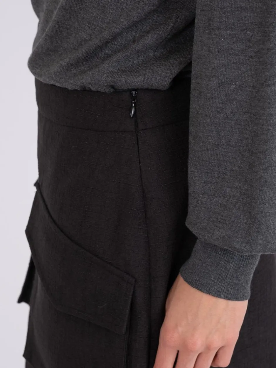 New Neo Noir Janet Structure Nederdel, , 34 Black