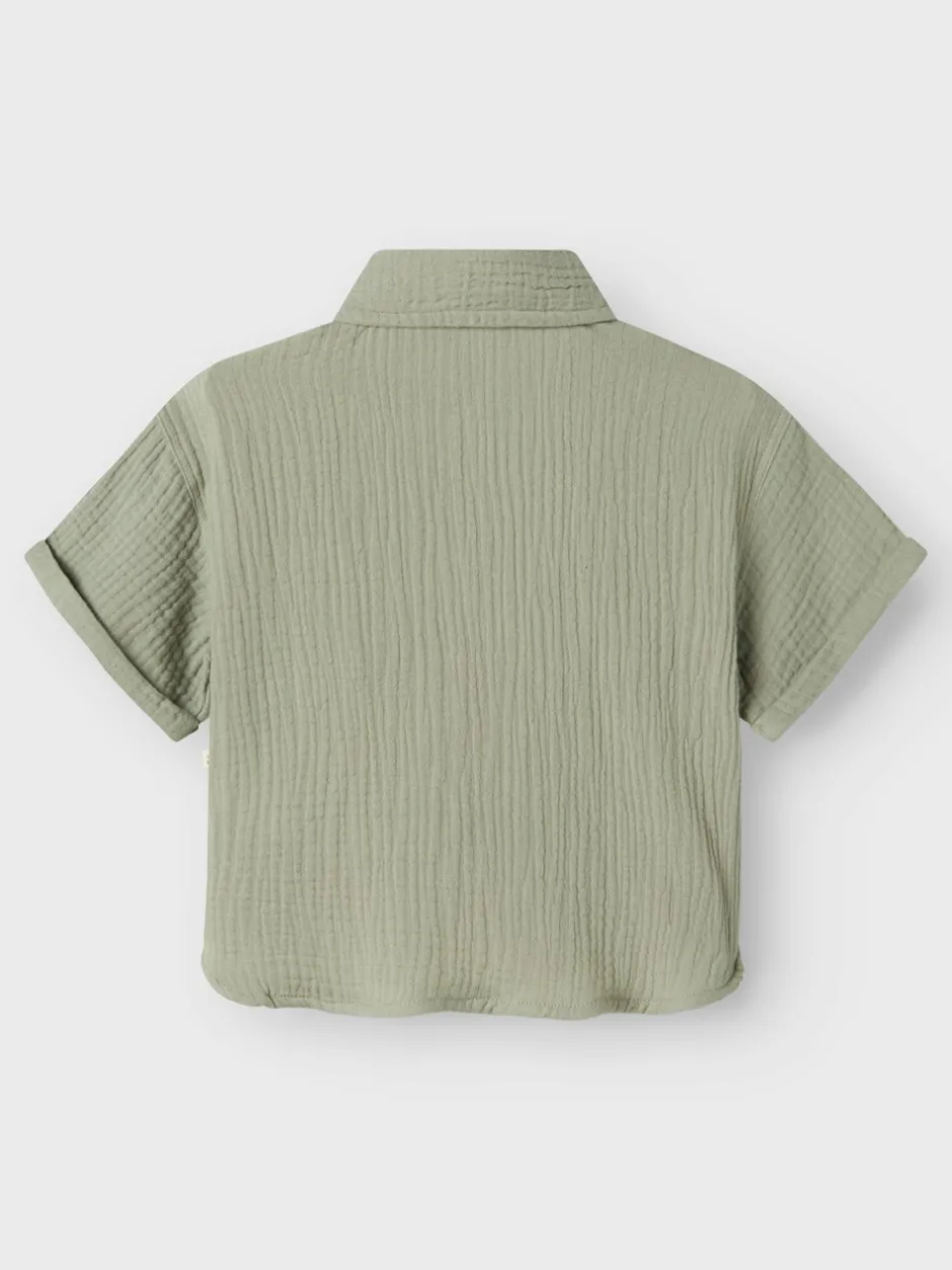 Hot Lil' Atelier Janu Loose Skjorte, , 116 cm Seagrass