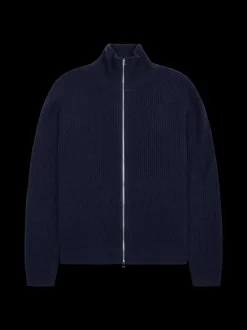 Best Woodbird Jass Woll Zip Cardigan, , M Navy