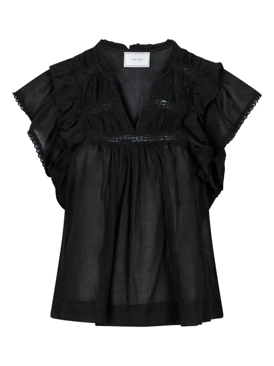 Neo Noir Jayla S Voile Bluse, , 34*Dame Bluser & Skjorter