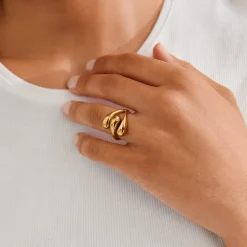 Sale Pilgrim Jennings Ring, Gold Plated