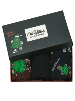Jack & Jones Junior Jolly Giftbox Xmas Tree 3-pak Strømper, , 38-43*Børn Sokker & Strømper