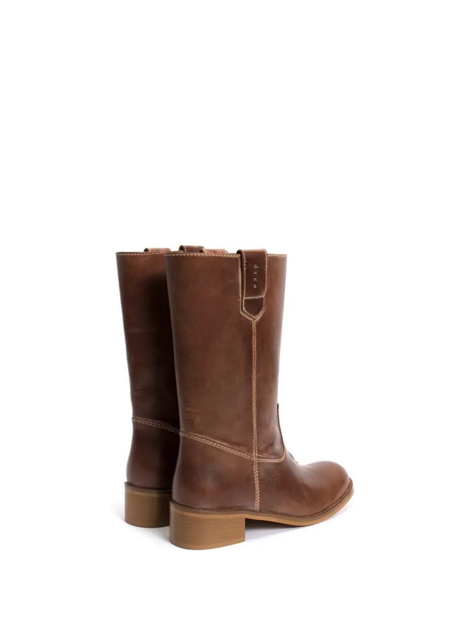 Sale Dico Copenhagen Julia Gaucho Escovado Støvler, , 39 Cognac