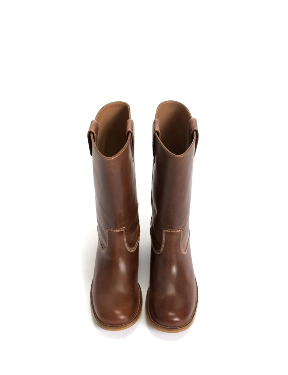 Sale Dico Copenhagen Julia Gaucho Escovado Støvler, , 39 Cognac