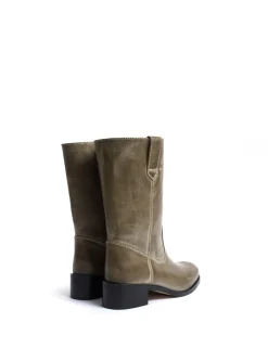 New Dico Copenhagen Julia Gaucho Escovado Støvler, , 39 Army Green
