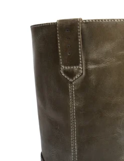 New Dico Copenhagen Julia Gaucho Escovado Støvler, , 39 Army Green