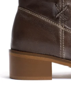 Clearance Dico Copenhagen Julia Gaucho Laces Støvler, , 39 Dark Brown