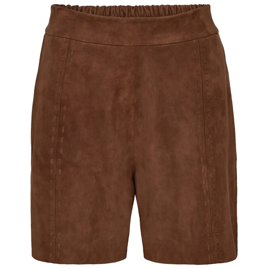 Outlet Depeche Julia Suede Shorts, , XL Wood