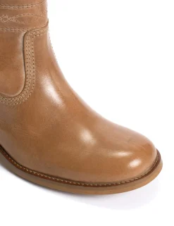 Discount Dico Copenhagen Julia Western Stitching Støvler, , 40 Dark Tan