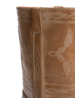 Discount Dico Copenhagen Julia Western Stitching Støvler, , 40 Dark Tan
