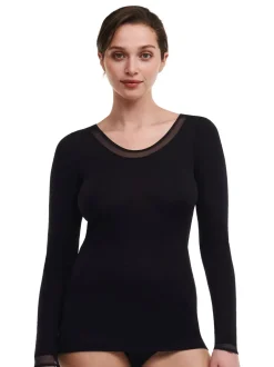 Discount Femilet Juliana Langærmet T-shirt, , 36 Black