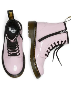 New Dr. Martens Junior Patent Leather Ankle Støvle, , 33 Pale Pink