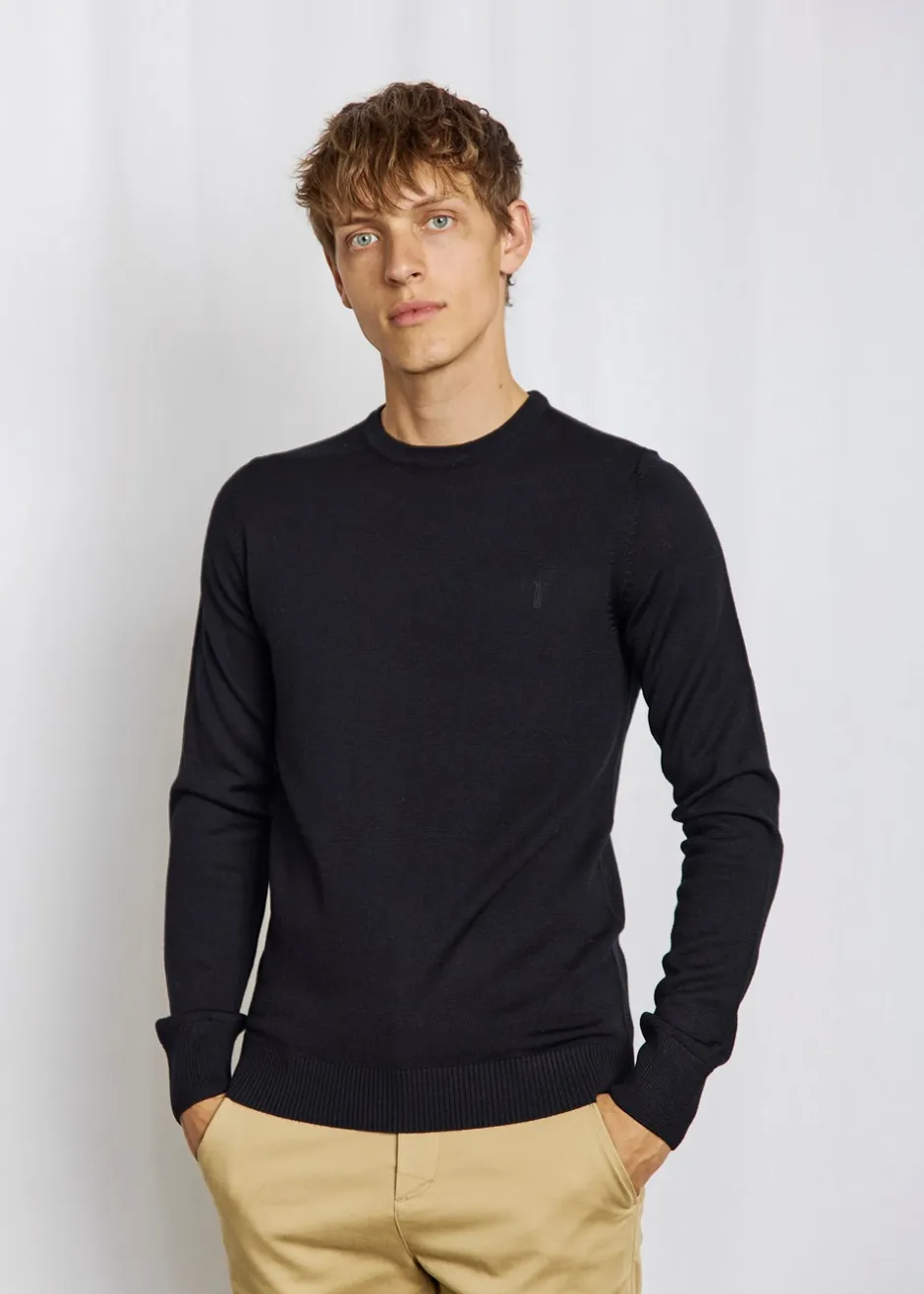 New Bruun & Stengade Jupiter Regular Fit Striktrøje, , XL Black