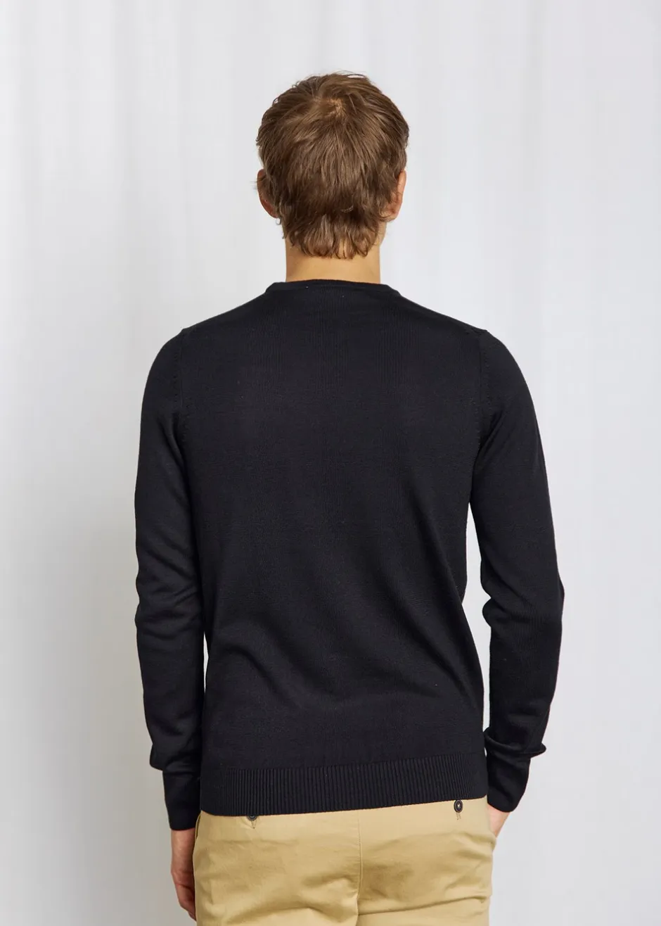 New Bruun & Stengade Jupiter Regular Fit Striktrøje, , XL Black