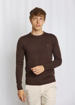 Hot Bruun & Stengade Jupiter Regular Fit Striktrøje, , L Dark Brown