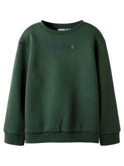 Hot Name It Kalas Sweatshirt, , 122-128 cm Deep Forest
