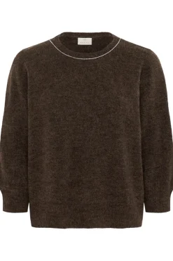 New Kaffe KAmeridith Striktrøje, , XL Black Coffee