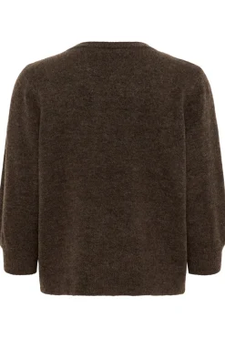 New Kaffe KAmeridith Striktrøje, , XL Black Coffee
