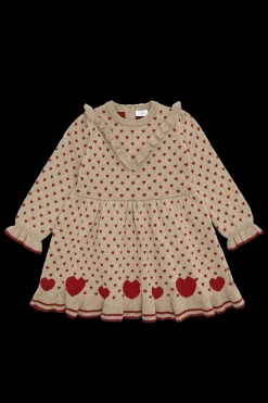 Hot Hust & Claire Karina Hearts Kjole, , 128 cm Biscuit