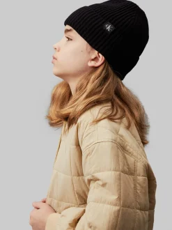 Calvin Klein Kids' Ribbed Beanie, , L/XL*Børn Huer & Hatte