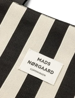 Mads Nørgaard Knit Stripe Tote Bag, Black