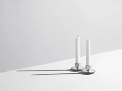 Outlet Georg Jensen Koppel 2-pak Lysestage, Stål