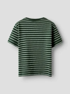 Hot Name It Kristian T-shirt, , 98 cm Deep Forest Grey Melange
