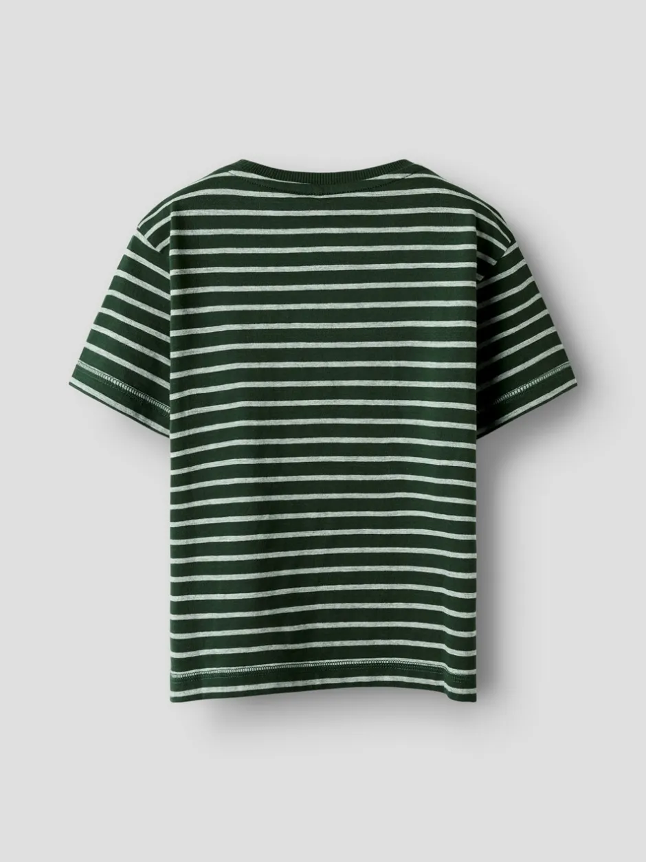 Hot Name It Kristian T-shirt, , 98 cm Deep Forest Grey Melange