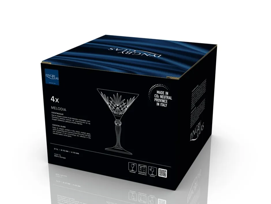 Lyngby Glas Krystal Melodia 4-pak Cocktailglas, , 21 cl* Glas