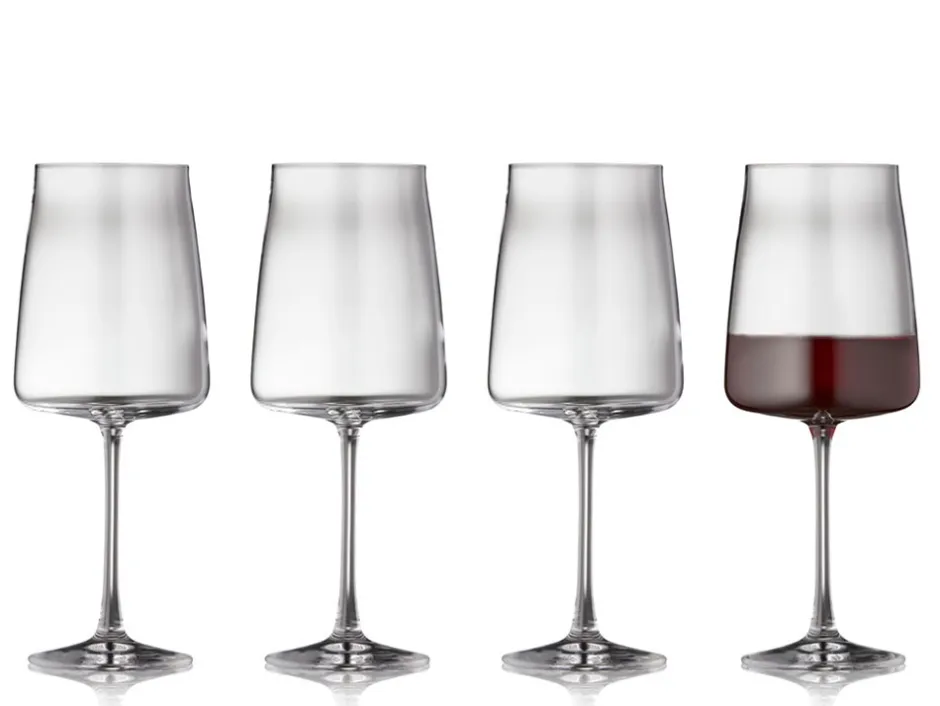 Online Lyngby Glas Krystal Zero 4-pak Rødvinsglas, , 54 cl Klar