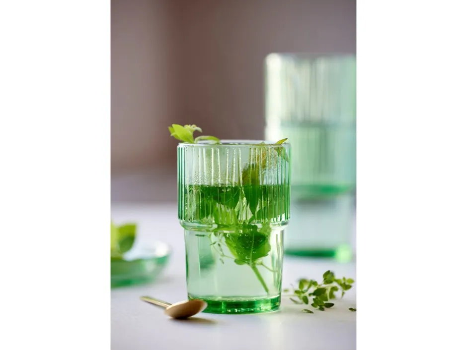 Bitz Kusintha 4-pak Cafeglas, Grøn, 38 cl* Glas