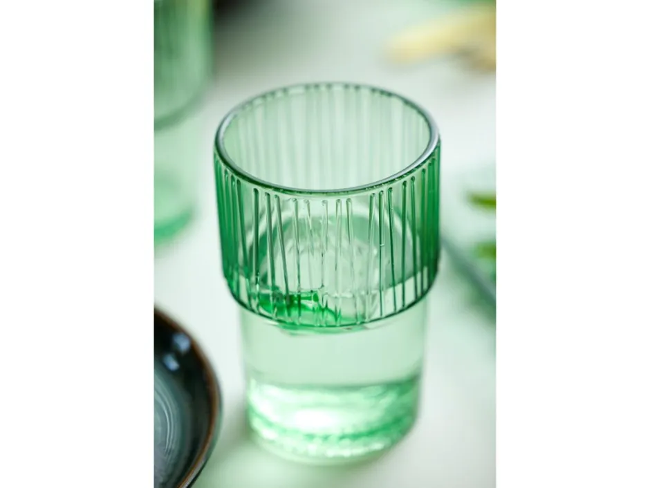 Bitz Kusintha 4-pak Cafeglas, Grøn, 38 cl* Glas