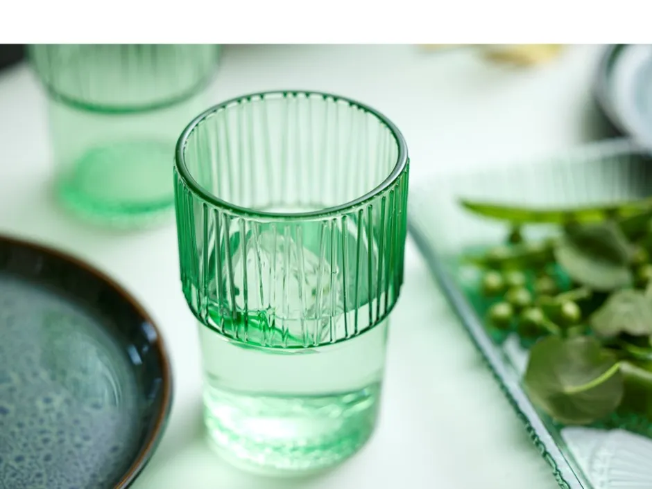 Bitz Kusintha 4-pak Cafeglas, Grøn, 38 cl* Glas