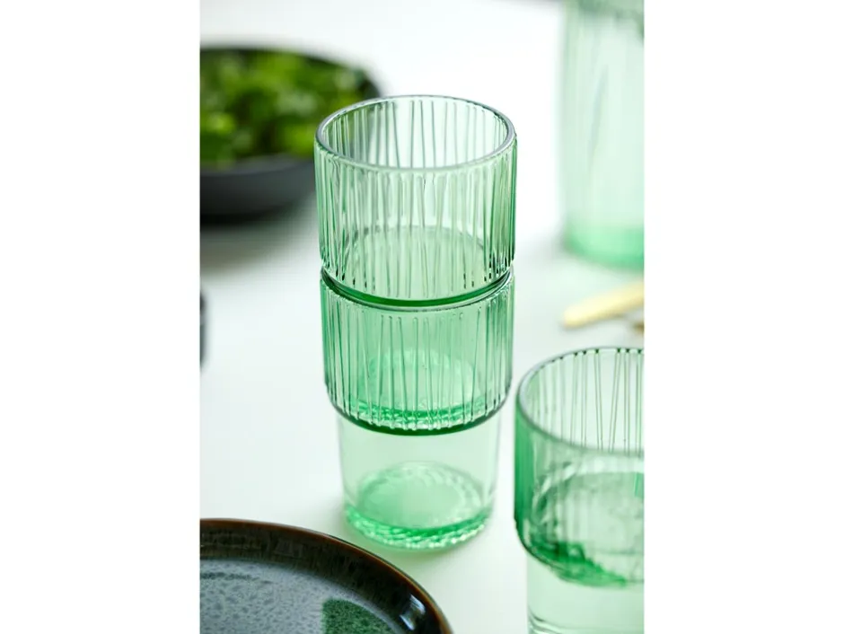 Bitz Kusintha 4-pak Cafeglas, Grøn, 38 cl* Glas
